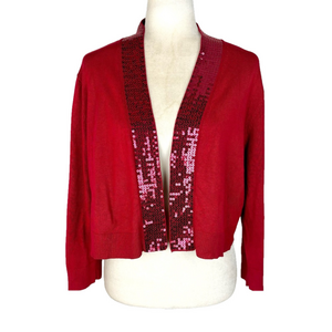Julie & Jack red sequin cardigan